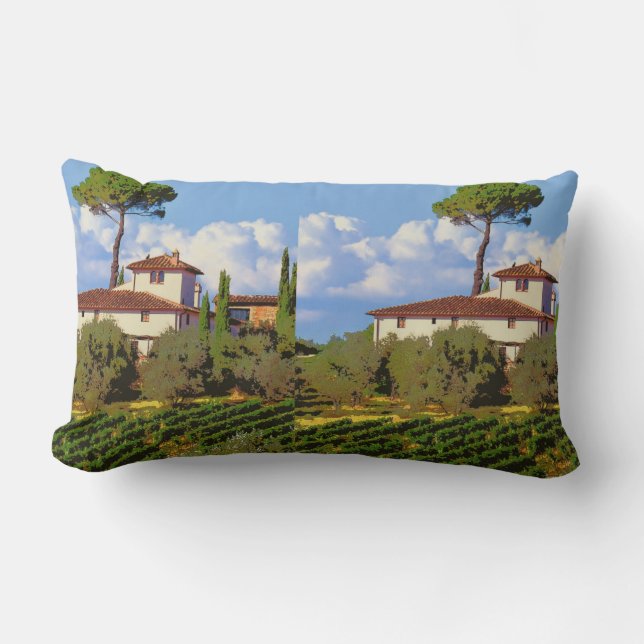 Coussin Rectangle Poster de Tuscany Italy (Recto)