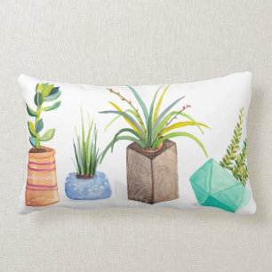 Coussin Rectangle Pot de succulents