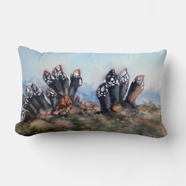 Coussin Rectangle Pouces-pied/Barnacles (Recto)