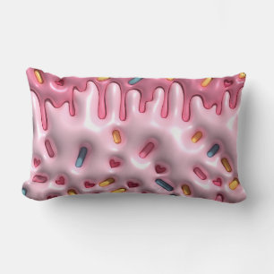 Coussin Rectangle Pouffée gonflée Saupoudrer Candy Crème de glace 90