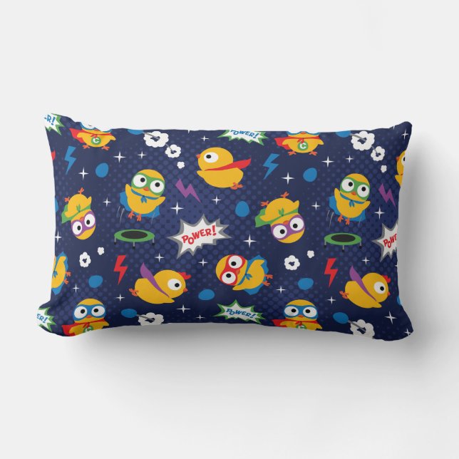 Coussin Rectangle Poulet Super-héros (Recto)