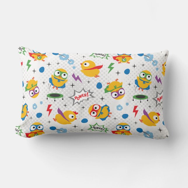 Coussin Rectangle Poulet Super-héros (Recto)