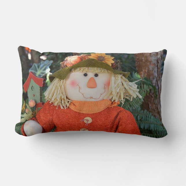 Coussin Rectangle Poupée d'automne (Recto)