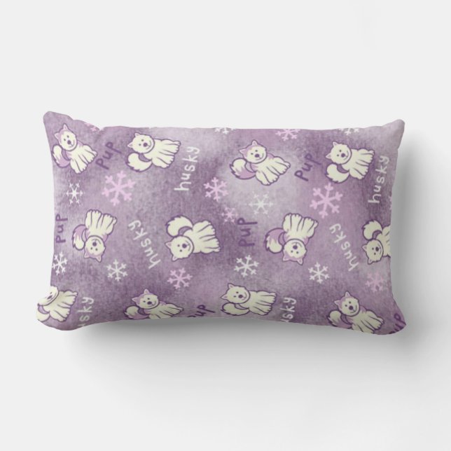 Coussin Rectangle Poupée Husky (Recto)