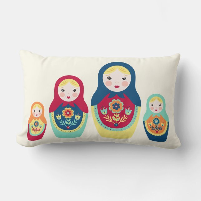 Coussin Rectangle Poupées de Matryoshka (Recto)