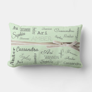 Coussin Rectangle Pour grand-mère Collage de noms de petits-enfant