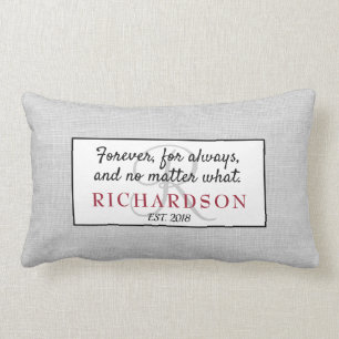 Coussin Rectangle "Pour toujours, pour toujours, n'importe ce que"