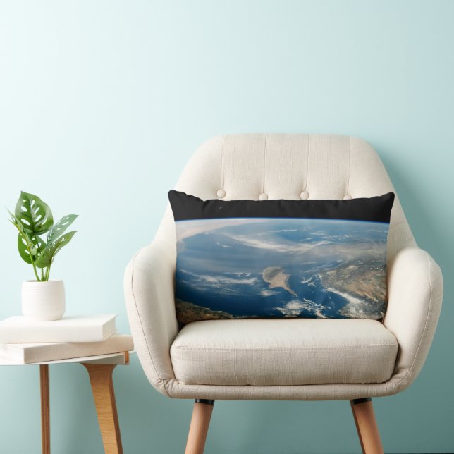Coussin Rectangle Poussière Sur La Mer Méditerranée Et L'Île Chypre (Chaise)