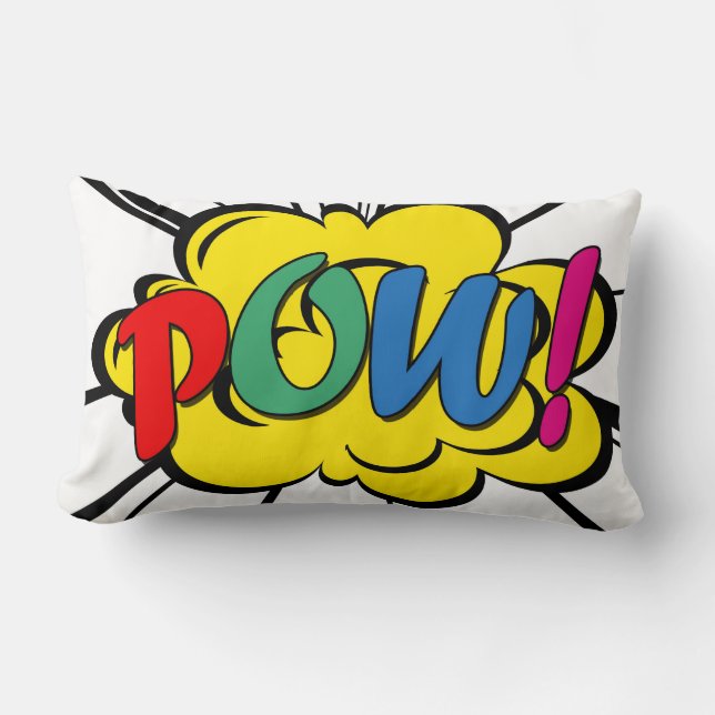 Coussin Rectangle Pow ! (Recto)