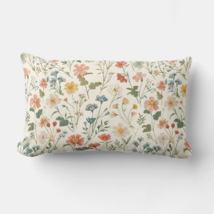 Coussin Rectangle Pré Fleur sauvage rustique