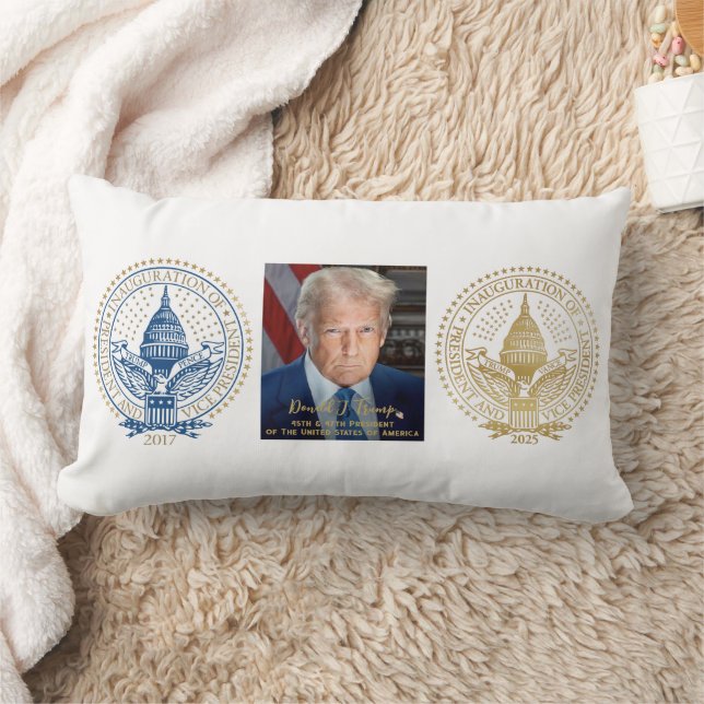 Coussin Rectangle Premier et deuxième sceau inaugural Donald Trump (Couverture)