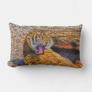 Coussin Rectangle Prévenir Tigre de Sumatran Big Cat Art de la faune