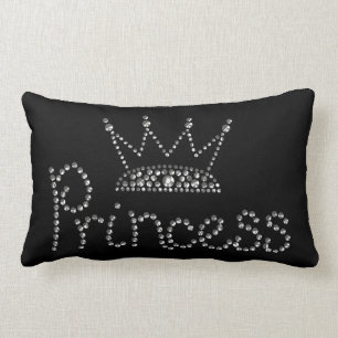 Coussin Rectangle Princesse argentée fascinante Crown