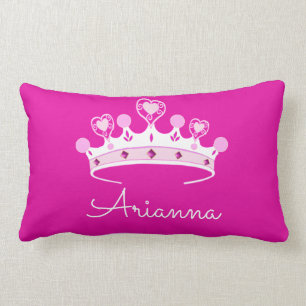 Coussin Rectangle Princesse Crown Custom Personalized de roses