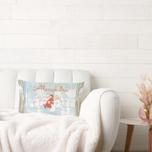 Coussin Rectangle Princesse et les enfants de neige Sibylle Von Olfe