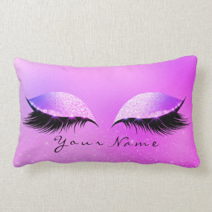 Coussin Rectangle Princesse nommée rose intelligente Beauty Lashes