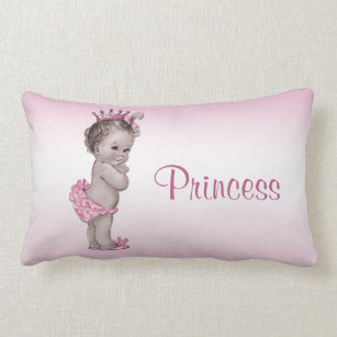 Coussin Rectangle Princesse vintage Pink de bébé