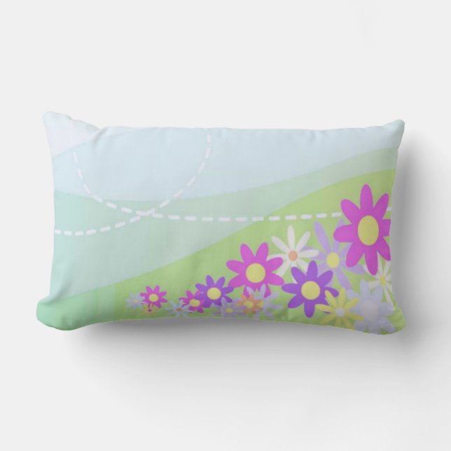Coussin Rectangle Printemps floral (Recto)