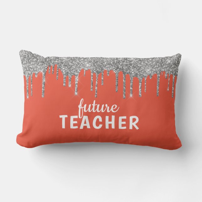 Coussin Rectangle Professeur de glam personnalisé (Recto)
