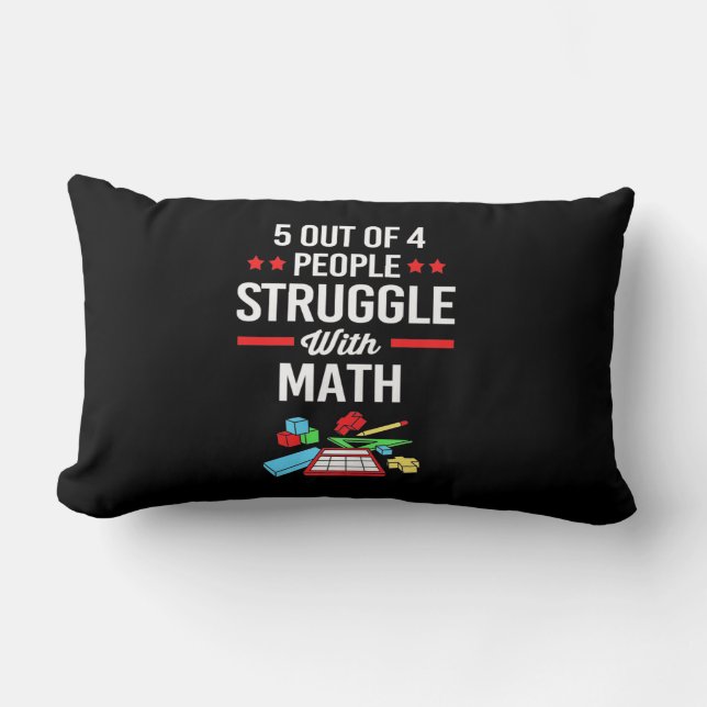 Coussin Rectangle Professeur De Mathématiques 5 Sur 4 Personnes (Recto)