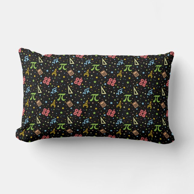 Coussin Rectangle Professeur de mathématiques - Symboles mathématiqu (Recto)