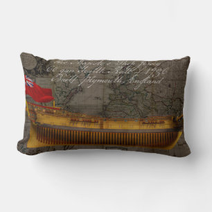 Coussin Rectangle Profil de la frégate Jersey