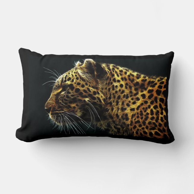 Coussin Rectangle Profil Jaguar (Recto)