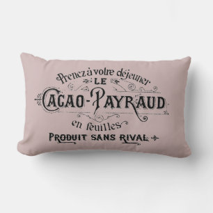 Coussin Rectangle Publicité vintage au chocolat français