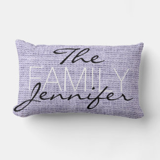 Coussin Rectangle Puits de lavande Burlap Linen Rustique Monogramme