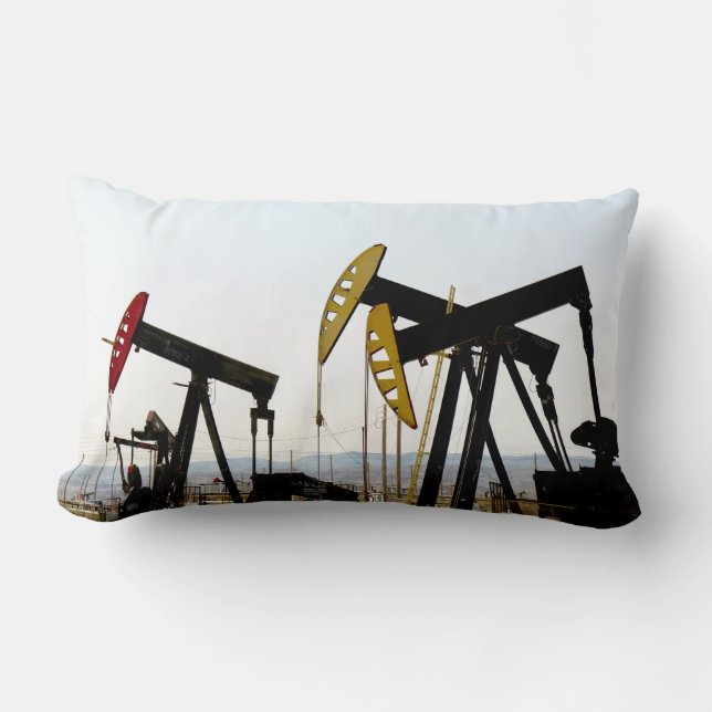 Coussin Rectangle Pumpjacks en Californie du Taft (Recto)
