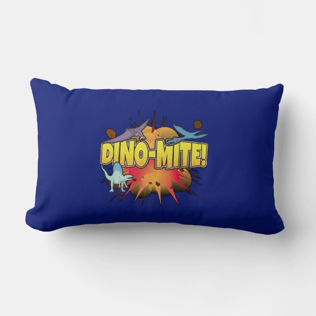 Coussin Rectangle Pun Dino-mite Dinosaure Lover Dynamite (Recto)