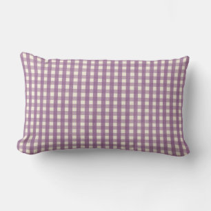 Coussin Rectangle Purple En vichy Pays Lavande Préppée Plaid