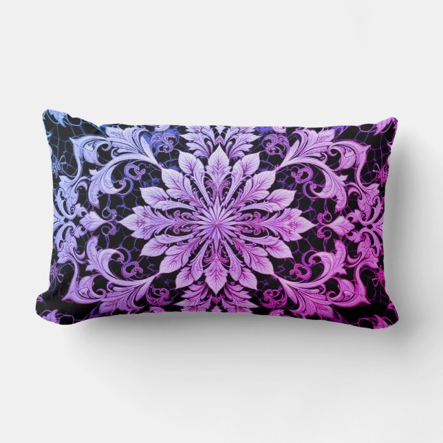 Coussin Rectangle Purple Fuse Jeu d'oreiller Lumbar Coussin-Polyeste (Recto)
