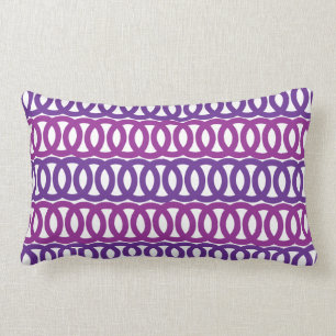 Coussin Rectangle Purple Loop Motif Américain MoJo Jrow Pillow