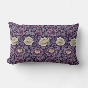 Coussin Rectangle Purple William Morris Style Floral