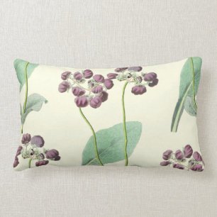 Coussin Rectangle Purse Botanical Lumbar Pillow de Madame pourpre