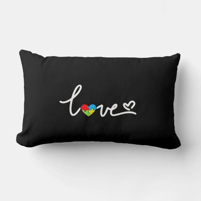 Coussin Rectangle Puzzle de Valentines (Recto)