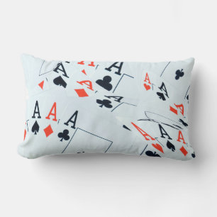 Coussin Rectangle Quad Aces Poker Cartes Motif,