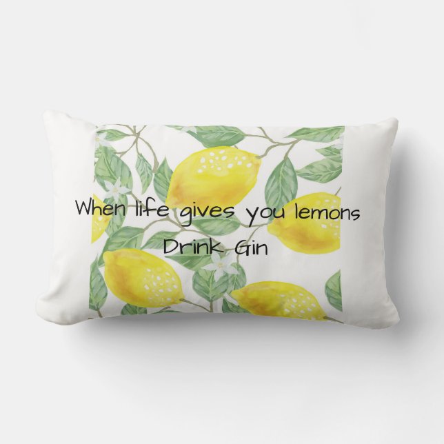 Coussin Rectangle quand la vie vous donne des citrons (Recto)