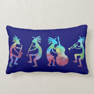 Coussin Rectangle Quartet de jazz de Kokopelli