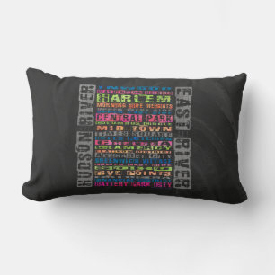 Coussin Rectangle Quartiers NYC Arc-en-ciel
