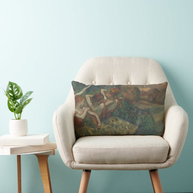 Coussin Rectangle Quatre Danseuses d'Edgar Degas, Ballet Fine Art (Chaise)