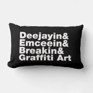 Coussin Rectangle Quatre éléments de l'Hip hop