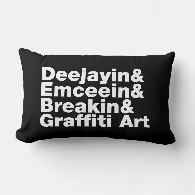 Coussin Rectangle Quatre éléments de l'Hip hop (Recto)