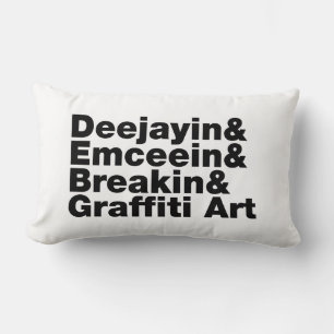 Coussin Rectangle Quatre éléments de l'Hip hop