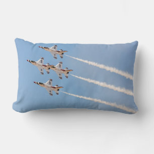 Coussin Rectangle Quatre F-16 Thunderbirds volent en formation rappr