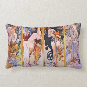 Coussin Rectangle Quatre saisons par Alphonse Mucha 1895