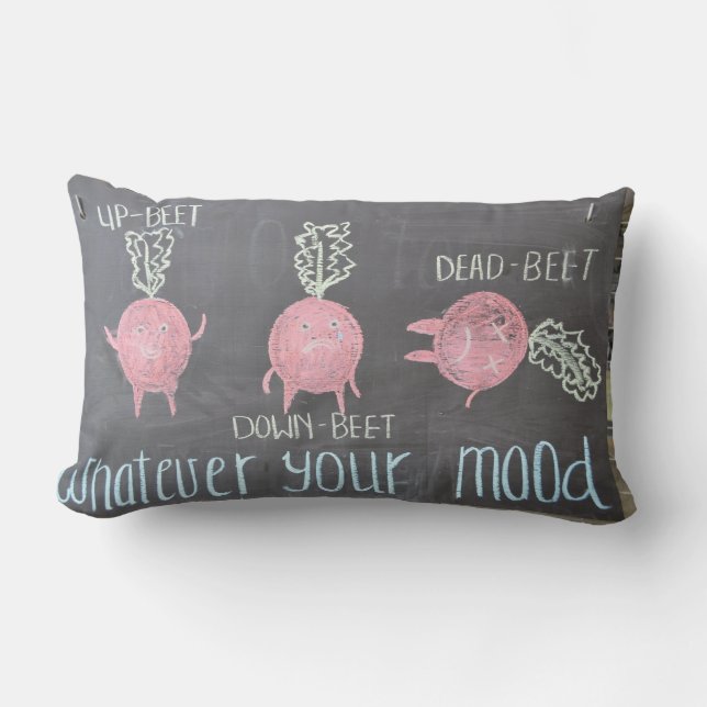Coussin Rectangle Quel que soit votre humeur (Un coton de qualité) L (Recto)
