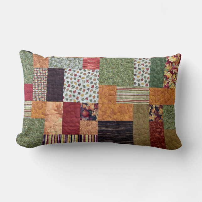 Coussin Rectangle Quilt de maquette d'automne (Recto)
