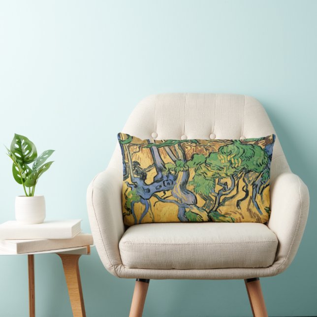 Coussin Rectangle Racines et troncs d'arbre par Vincent van Gogh (Chaise)